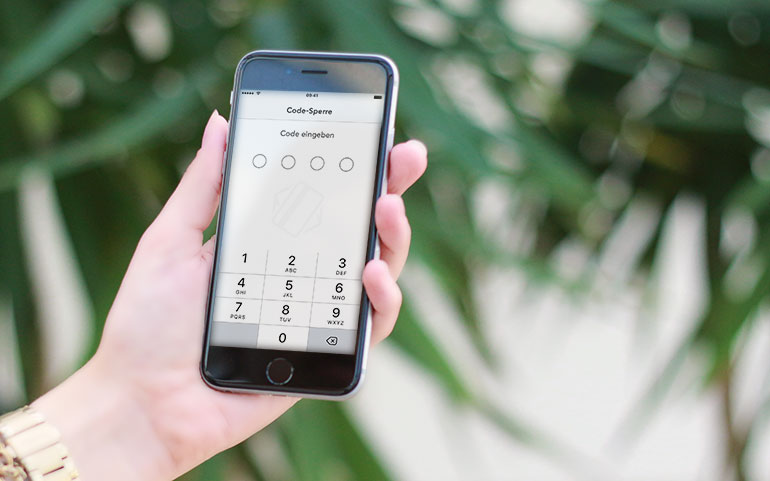 iPhone Screen mit Pin sperre für Datenschutz und -sicherheit