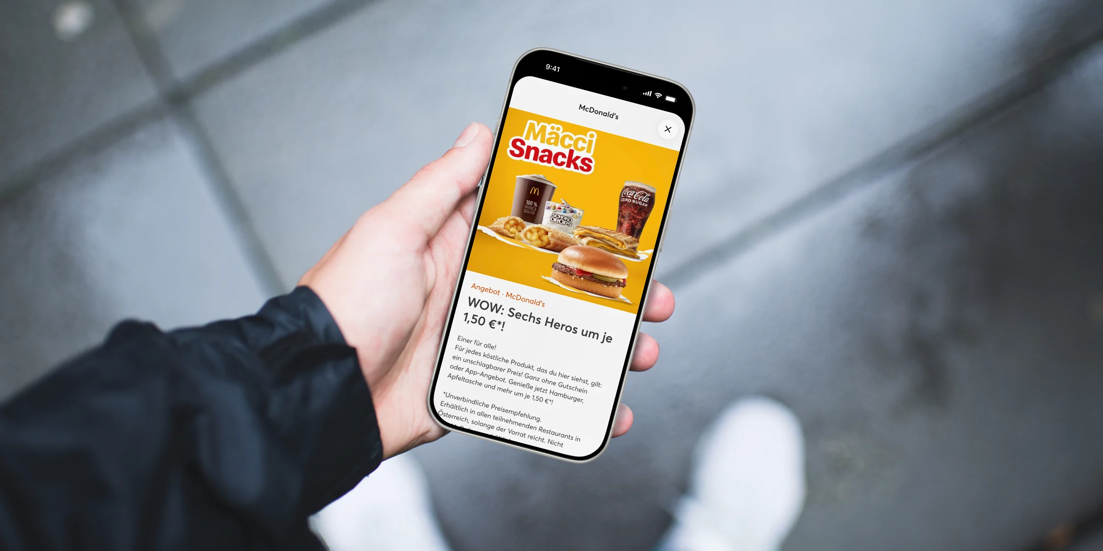 Smartphone mit McDonald’s Angebot in mobile-pocket und Prämienangebot als Beispiel für digitale Kundenbindung per App.
